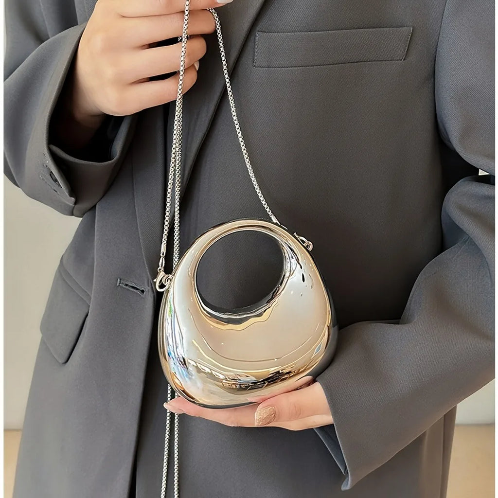 VELURE™ GoldGlow Acrylic Evening Clutch Bag