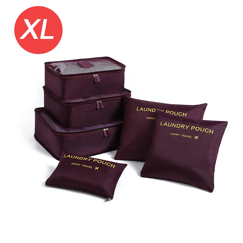 TRAVORA™ 6-Piece Travel Packing Organizer Set