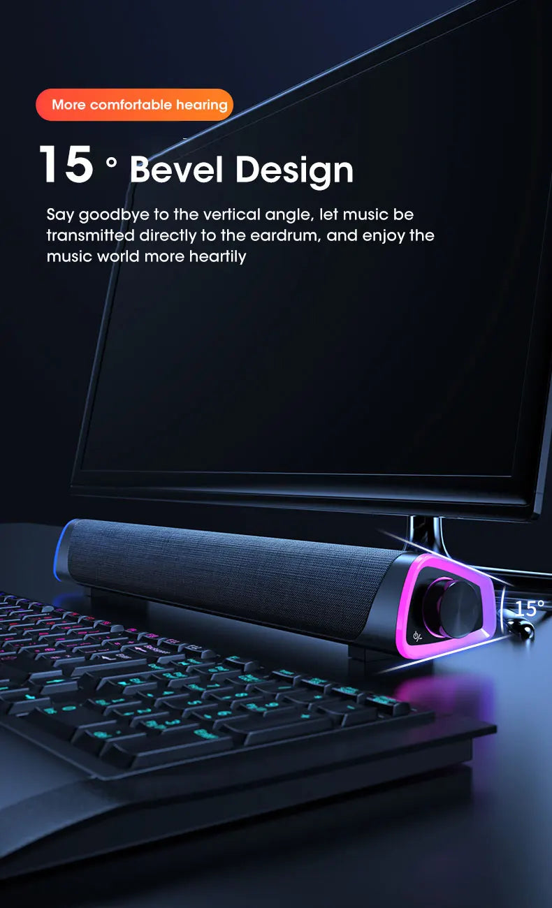 SONIQEDGE™ 4D Stereo Soundbar Speaker