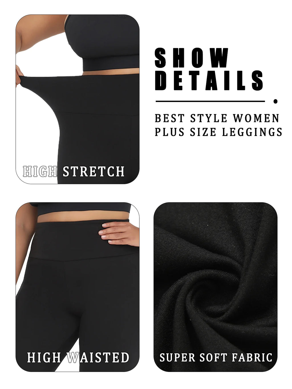 FlexComfort™ Plus Size High Waist Leggings