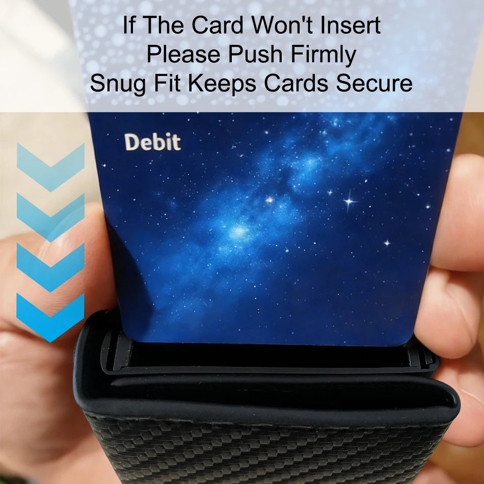 AURION™ Carbon Fiber RFID Slim Card & Coin Wallet for Men