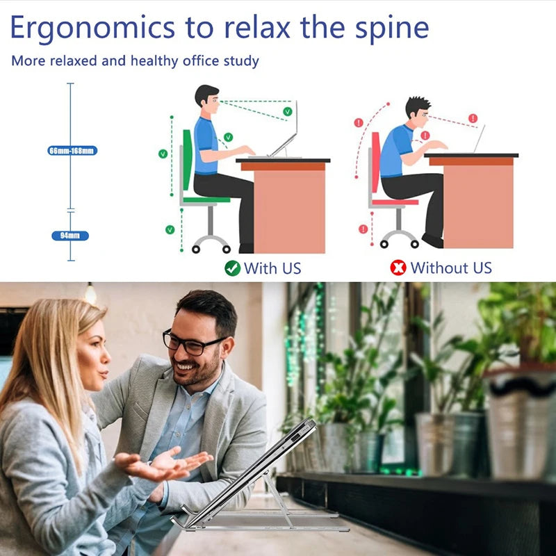 ELEVARA™ Aluminum Ergonomic Laptop Stand