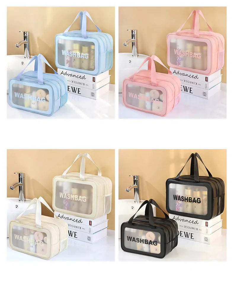 LUXORA™ ClearView Dry-Wet Makeup Travel Bag