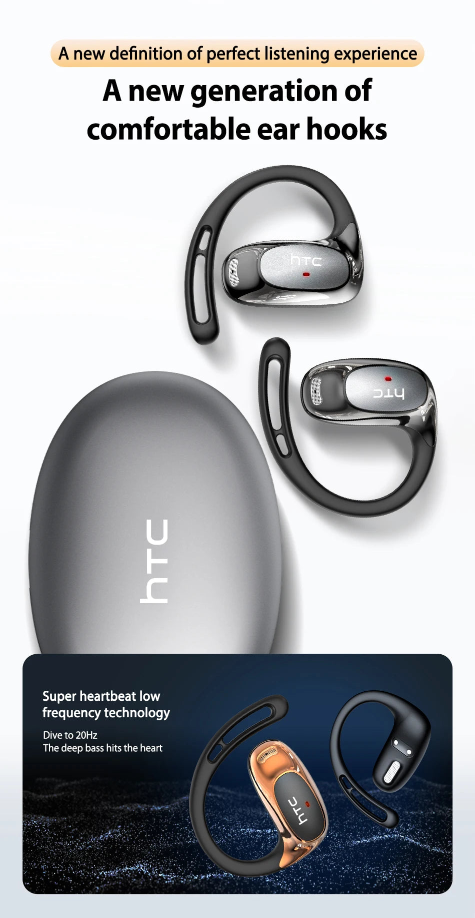 NEXORA™ AI Translation OWS Bluetooth Earhook Earphones