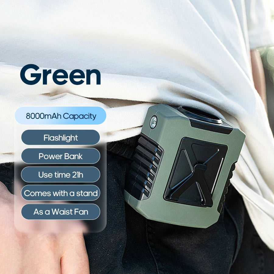 KINSCOTER™ AeroFlow Portable Neck & Waist Cooling Fan