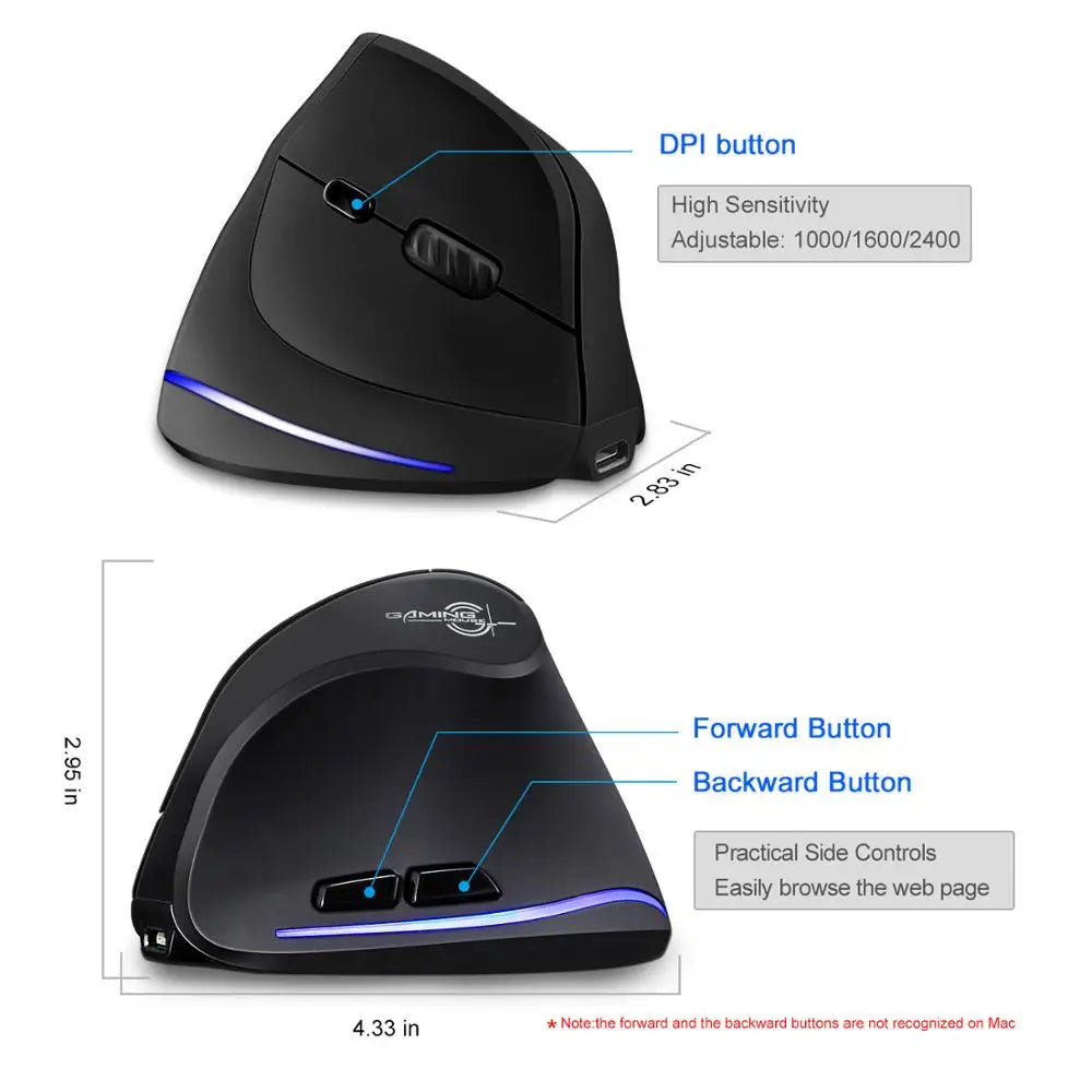 ERGOVA™ F35 Vertical Wireless Ergonomic Mouse