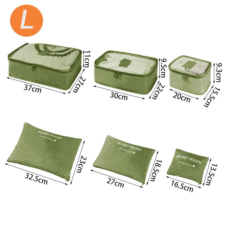TRAVORA™ 6-Piece Travel Packing Organizer Set