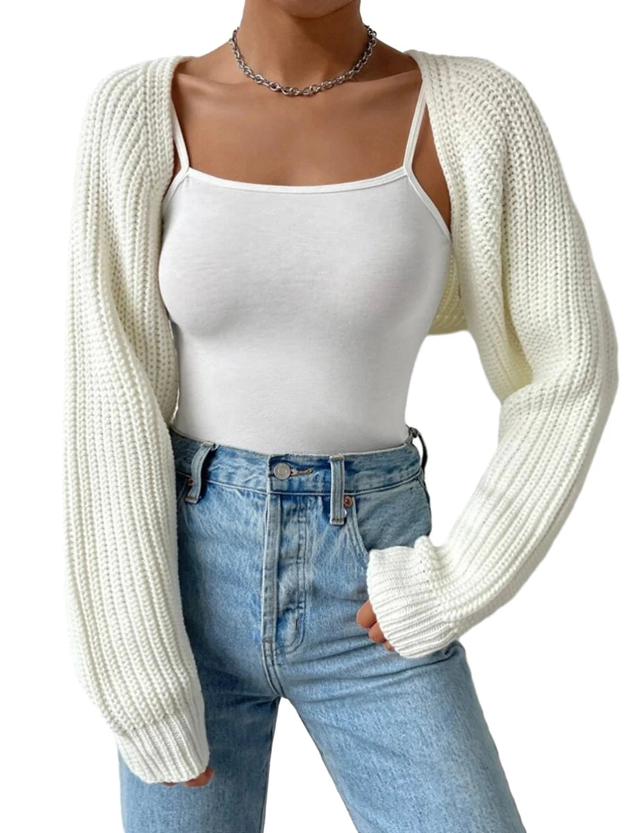 LuxeRib™ Open Front Cropped Cardigan Bolero
