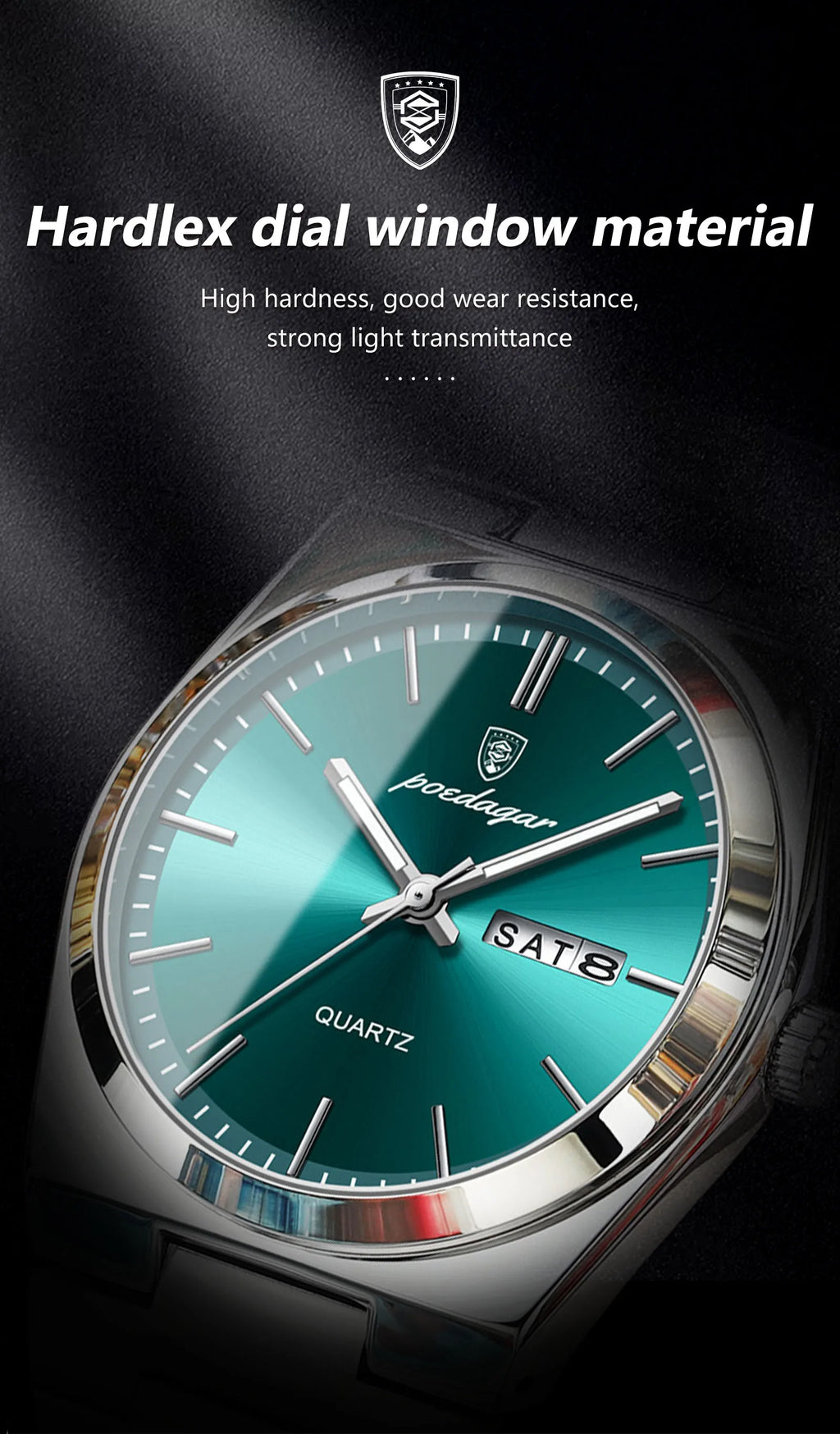 POEDAGAR™ Luxury Stainless Steel Quartz Luminous Men’s Watch