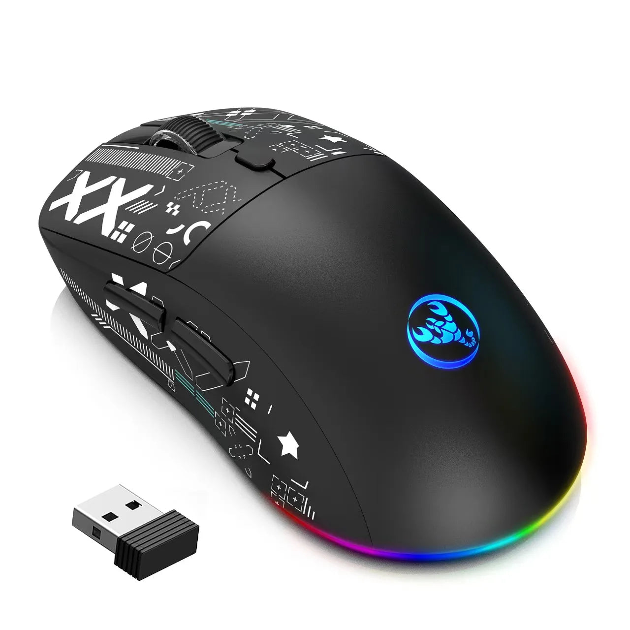 HXSJ™ T90 RGB Tri-Mode Gaming Mouse