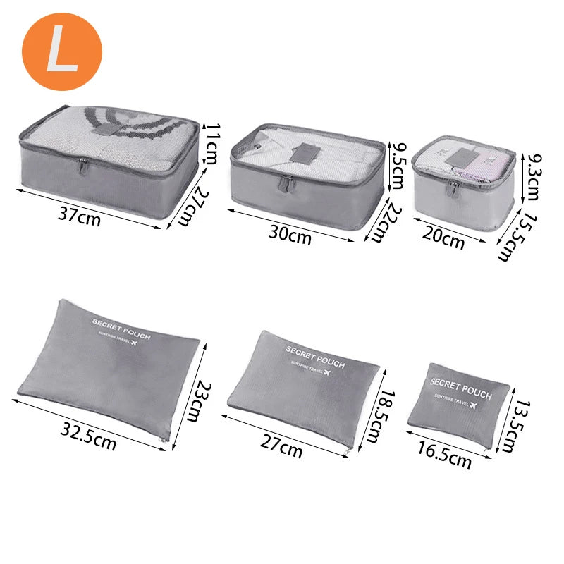 TRAVORA™ 6-Piece Travel Packing Organizer Set