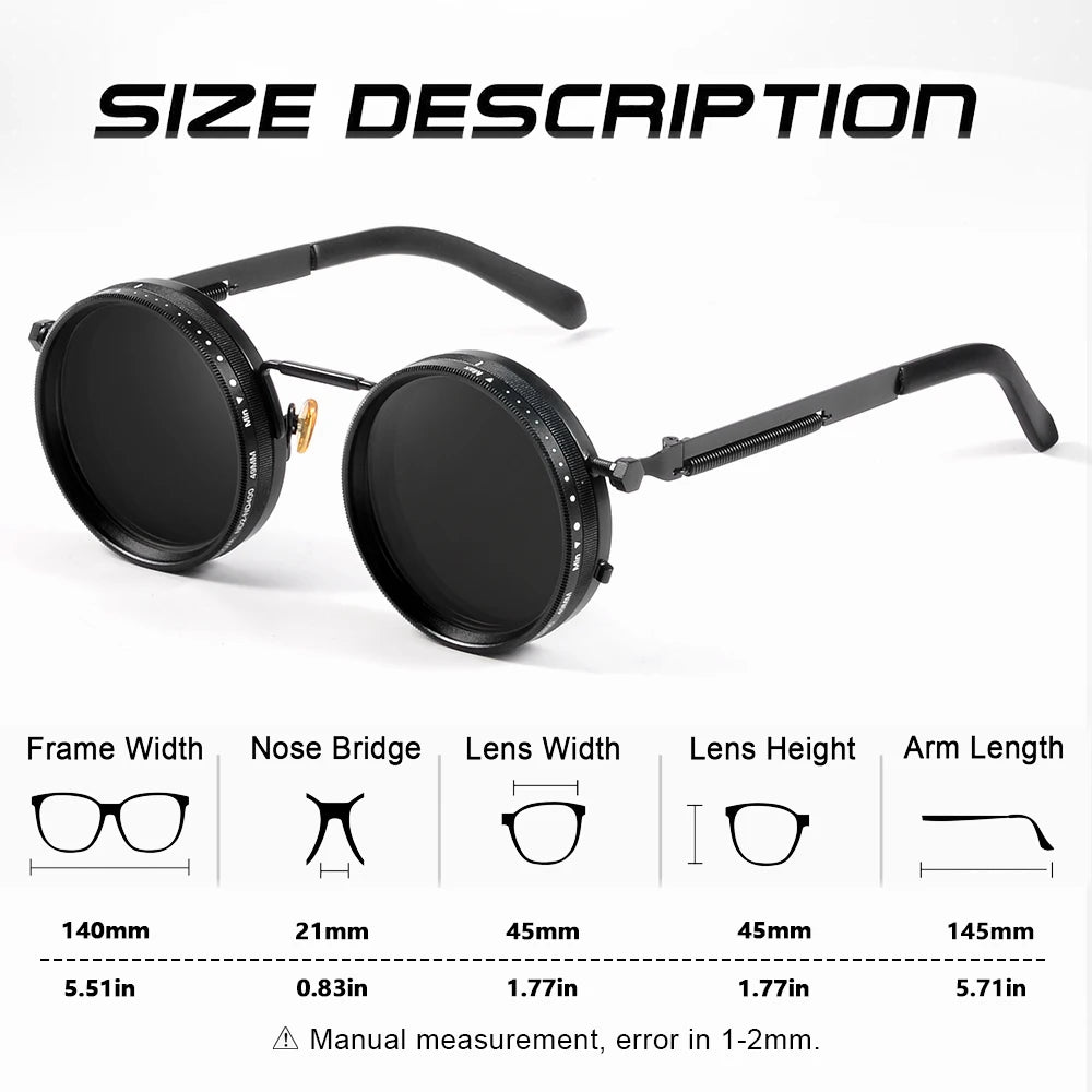 CRIXALIS™ Polarized Adjustable Dimming Round Sunglasses