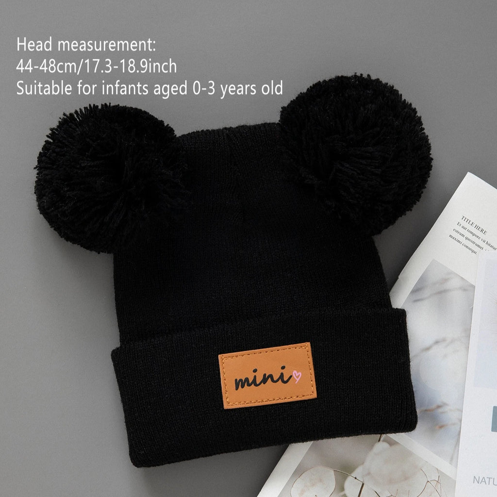 SoftNest™ 3Pcs Baby Knitted Winter Beanie Set