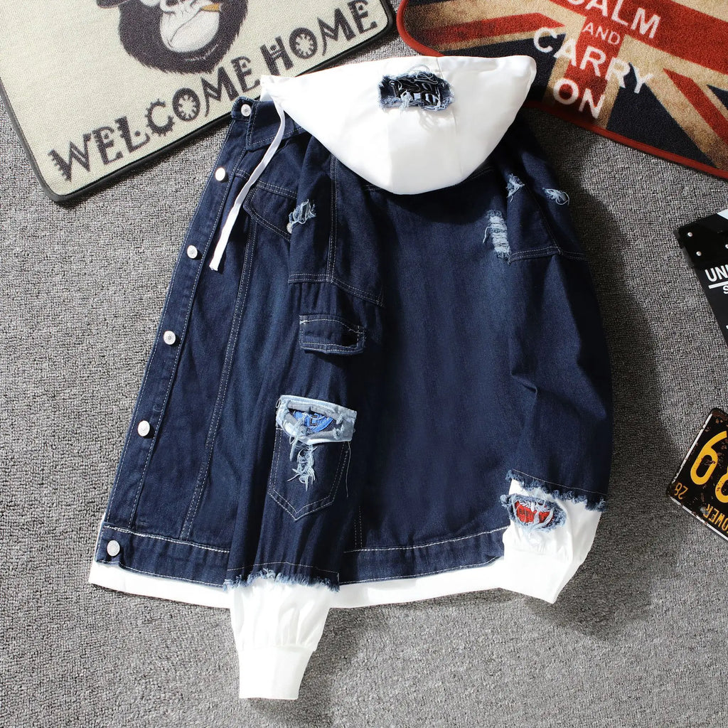 UrbanStreet™ Hooded Denim Jacket 2-in-1 Style