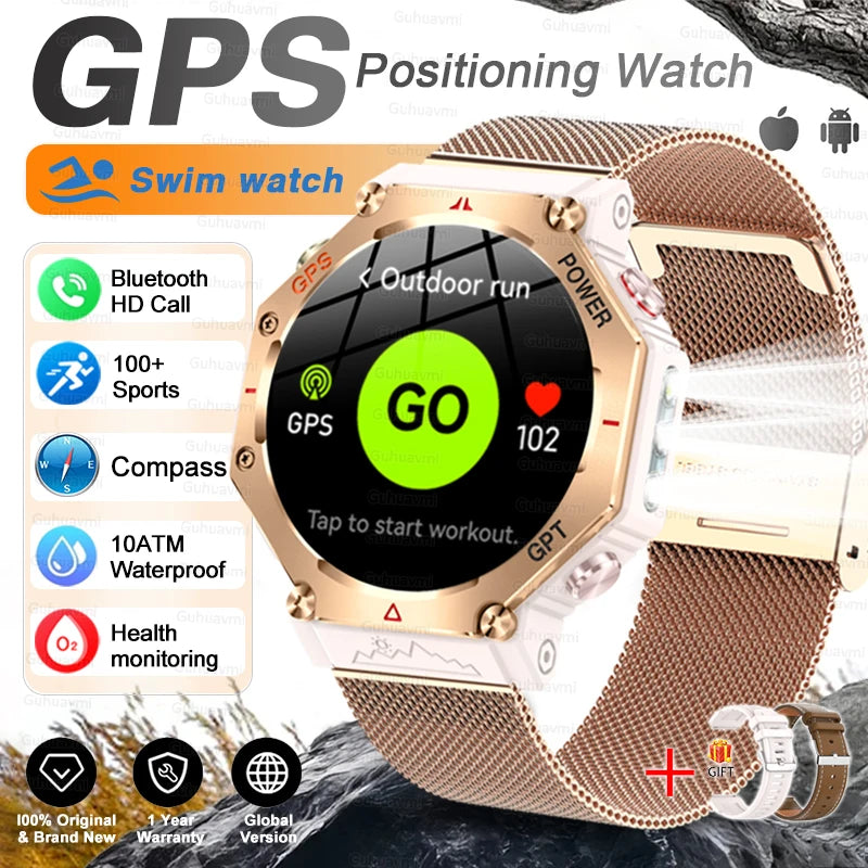 T-Rex 3 Ultra Military-Grade Smartwatch – GPS, 10ATM Waterproof, Compass & Altimeter, AMOLED HD Call