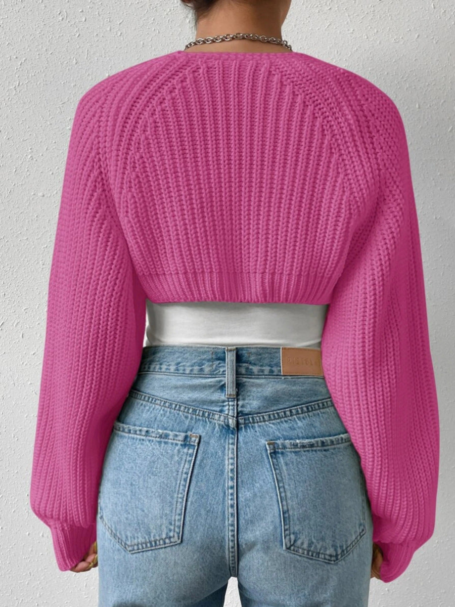 LuxeRib™ Open Front Cropped Cardigan Bolero