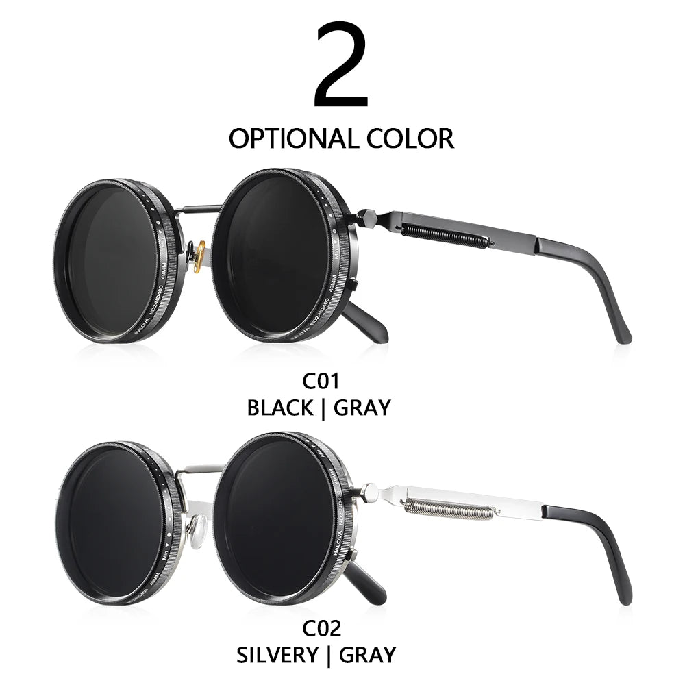 CRIXALIS™ Polarized Adjustable Dimming Round Sunglasses