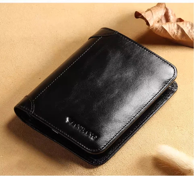MANBANG™ Classic Genuine Leather Slim Wallet for Men