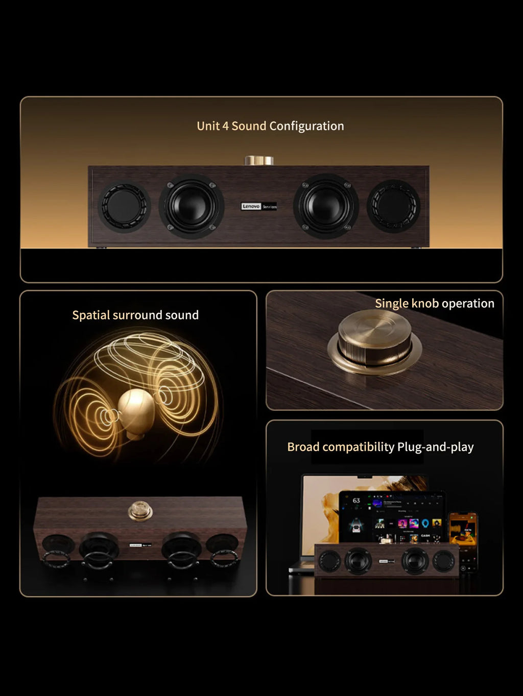 LENOVO™ C02 Retro Bluetooth Speaker