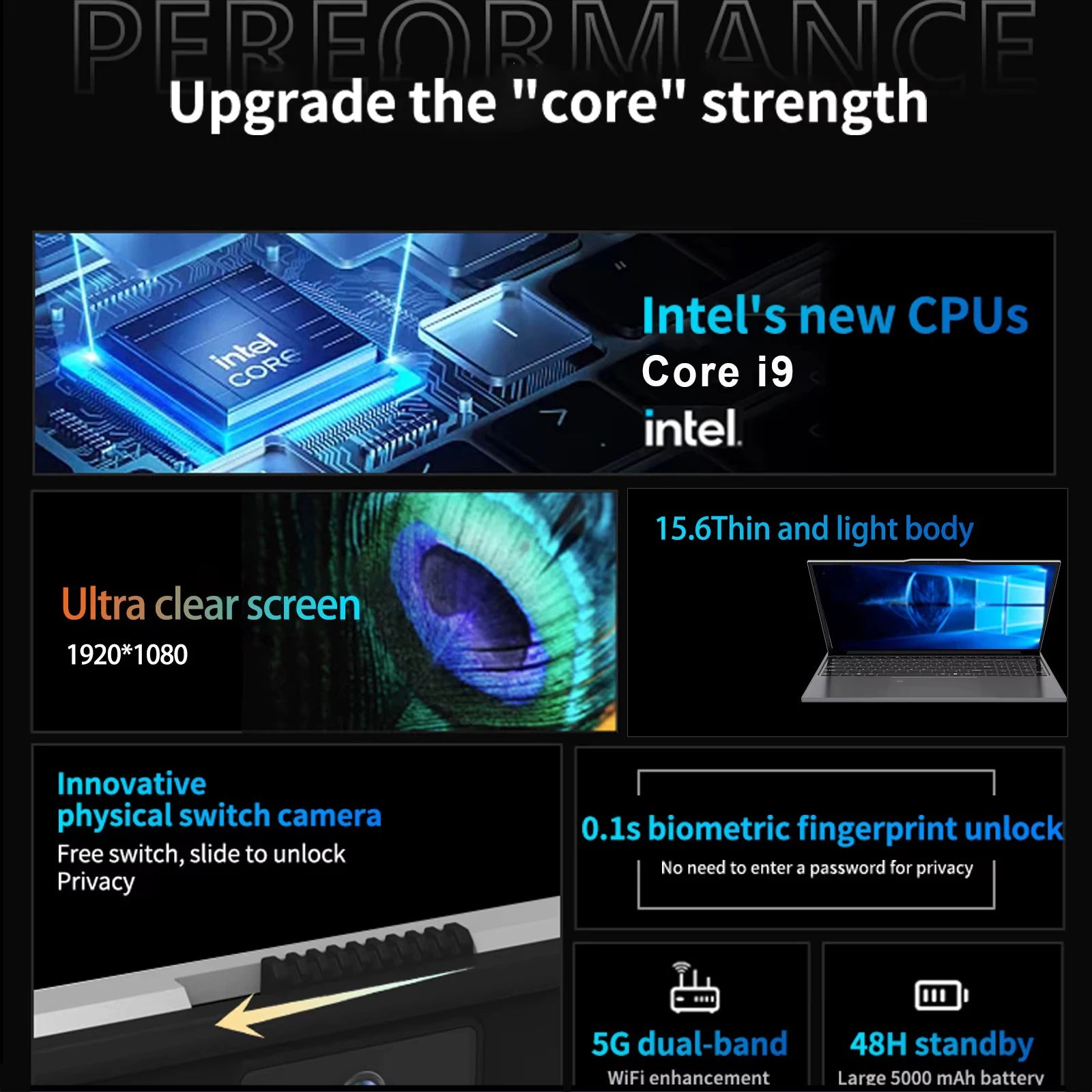 NEXLUX™ 15.6” Core i9 Gaming Performance Laptop