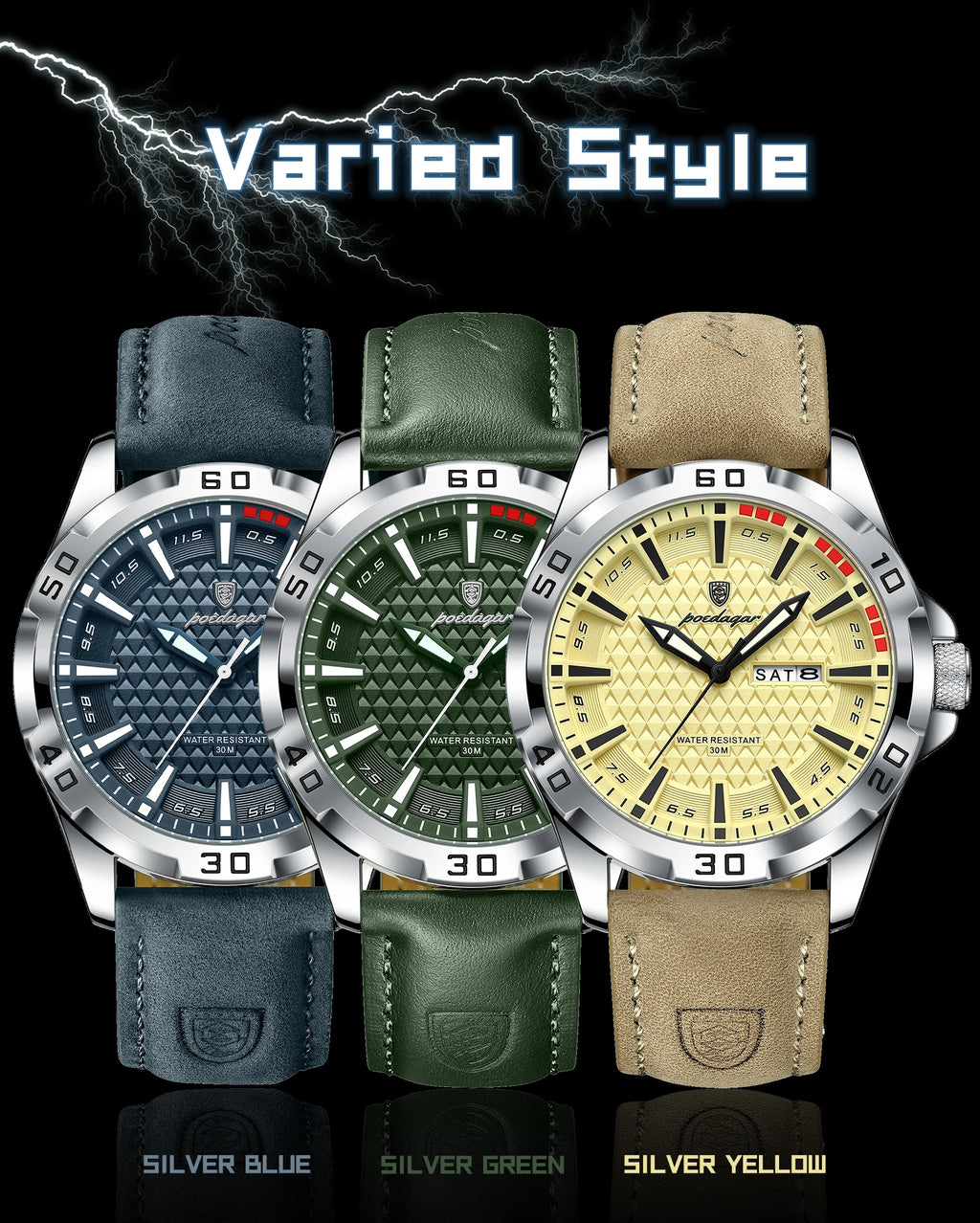 POEDAGAR™ Original Luxury Quartz Sport Leather Men’s Watch