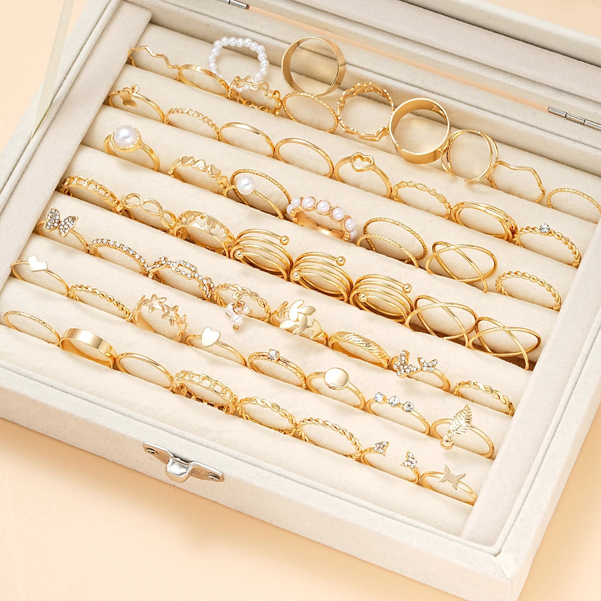 Aurelia™ 58Pcs Vintage Gold Plated Ring Set
