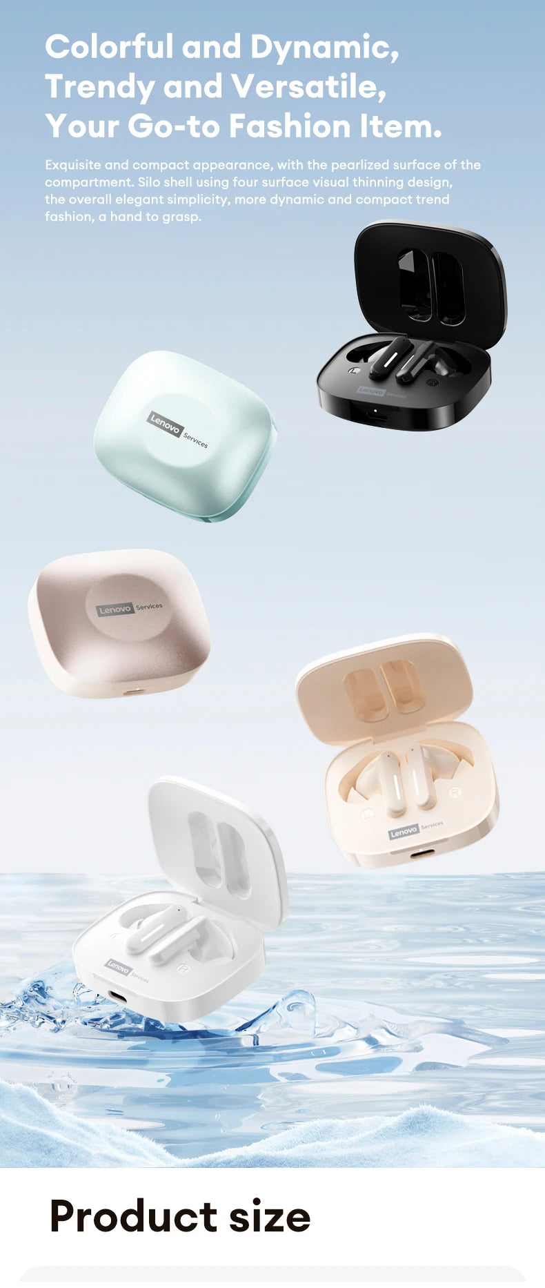 LENOVO™ LE209 Wireless Bluetooth HD Call Gaming Earphones