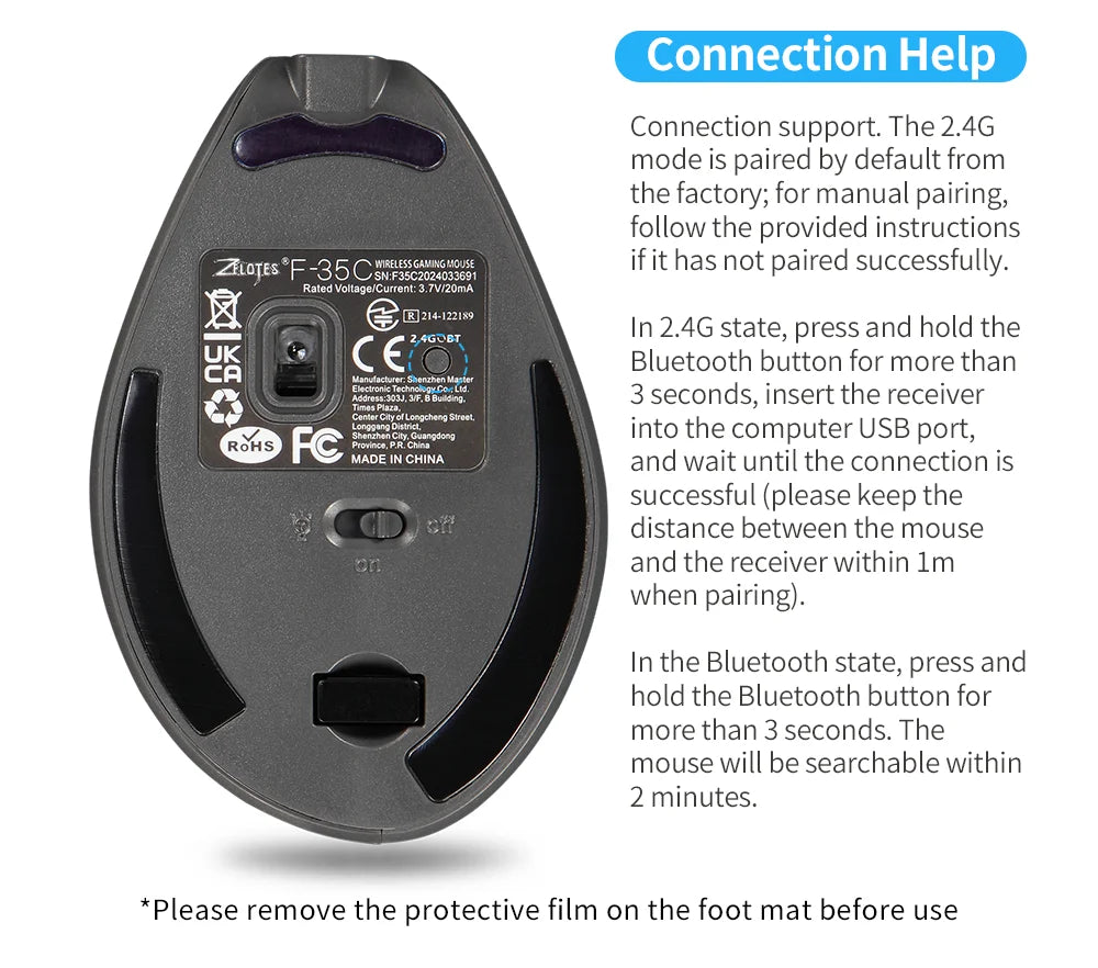 ERGOVA™ F35 Vertical Wireless Ergonomic Mouse
