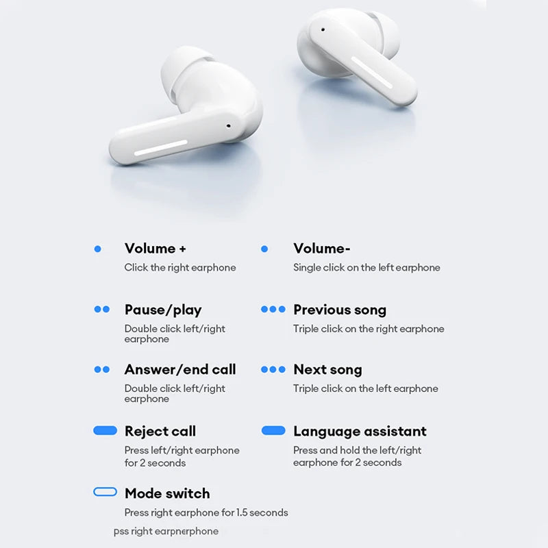 LENOVO™ LE209 Wireless Bluetooth HD Call Gaming Earphones