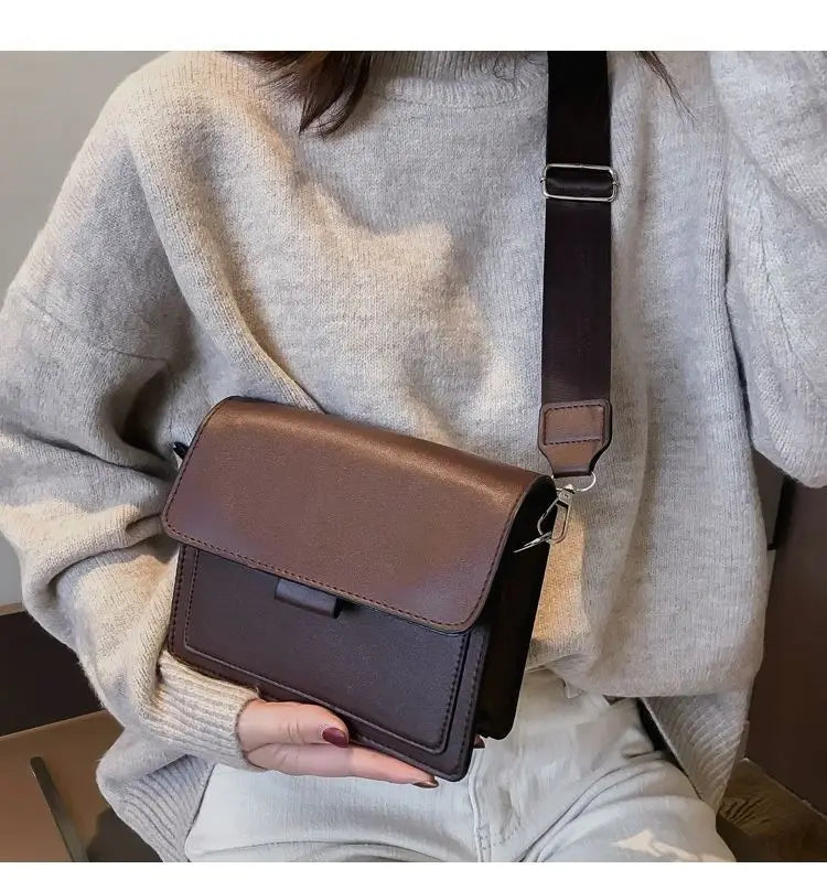 AURELIA™ Classic PU Leather Crossbody Flap Bag