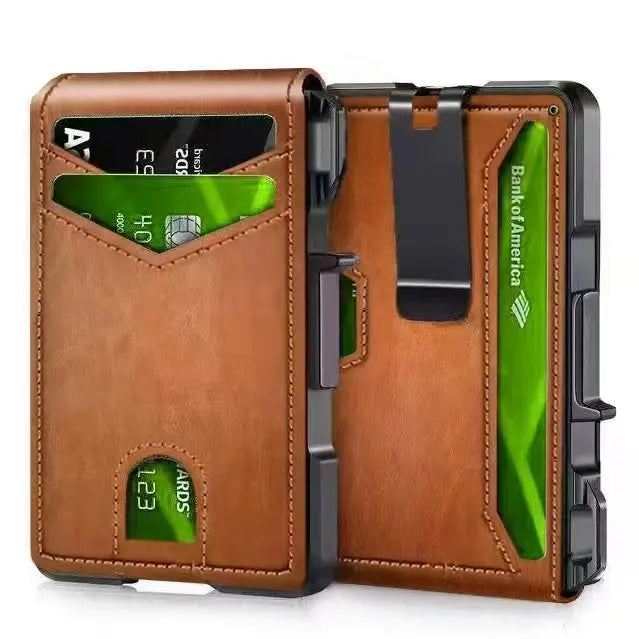 AURION™ RFID Slim Pop-Up Card Holder Wallet for Men