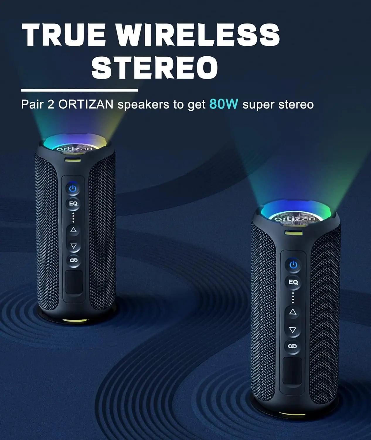 ORTIZAN™ BoomCore 40W Outdoor Bluetooth Speaker