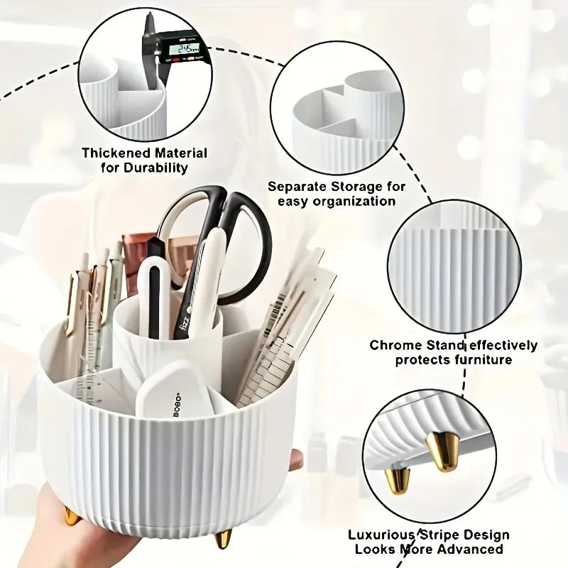 LUMORA™ 360 Rotating Makeup Organizer Pro