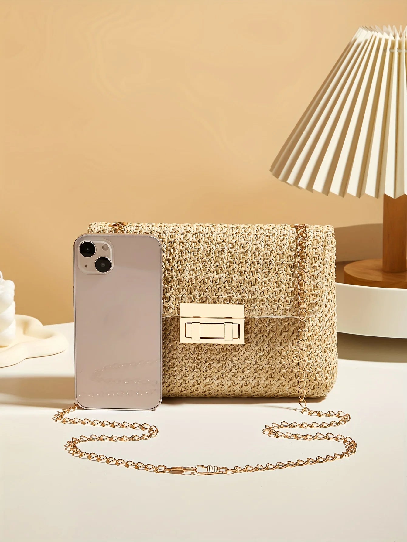SOLÉVIA™ Handwoven Straw Shoulder Crossbody Bag