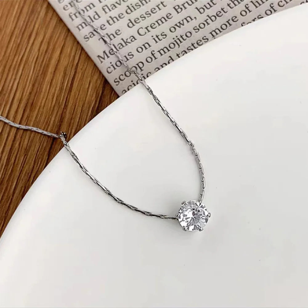LUNAVÉRA™ Gold Plated Zircon Charm Necklace