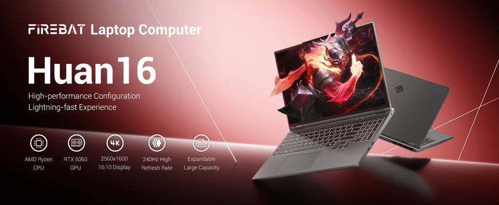 FIREBAT HUAN 16 Pro™ Ryzen 7 RTX 5060 Gaming Laptop