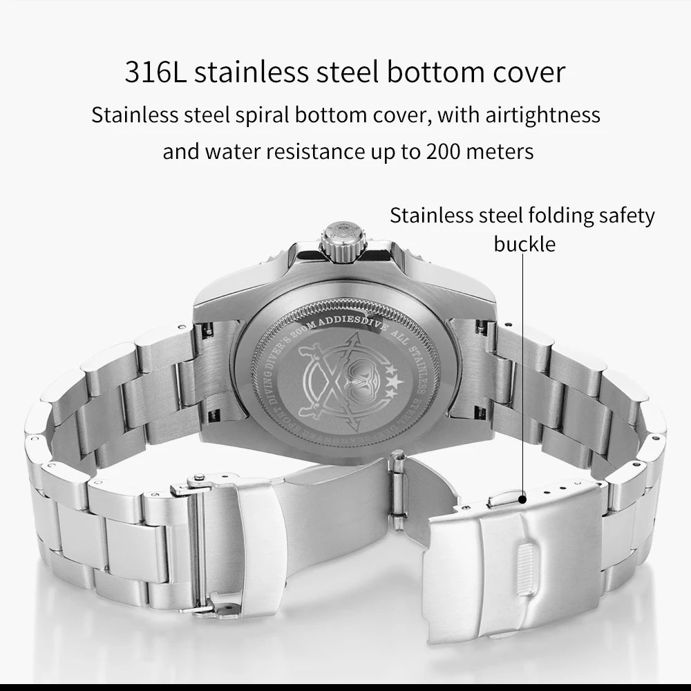 ADDIESDIVE™ Stainless Steel Quartz Business & Outdoor Men’s Watch