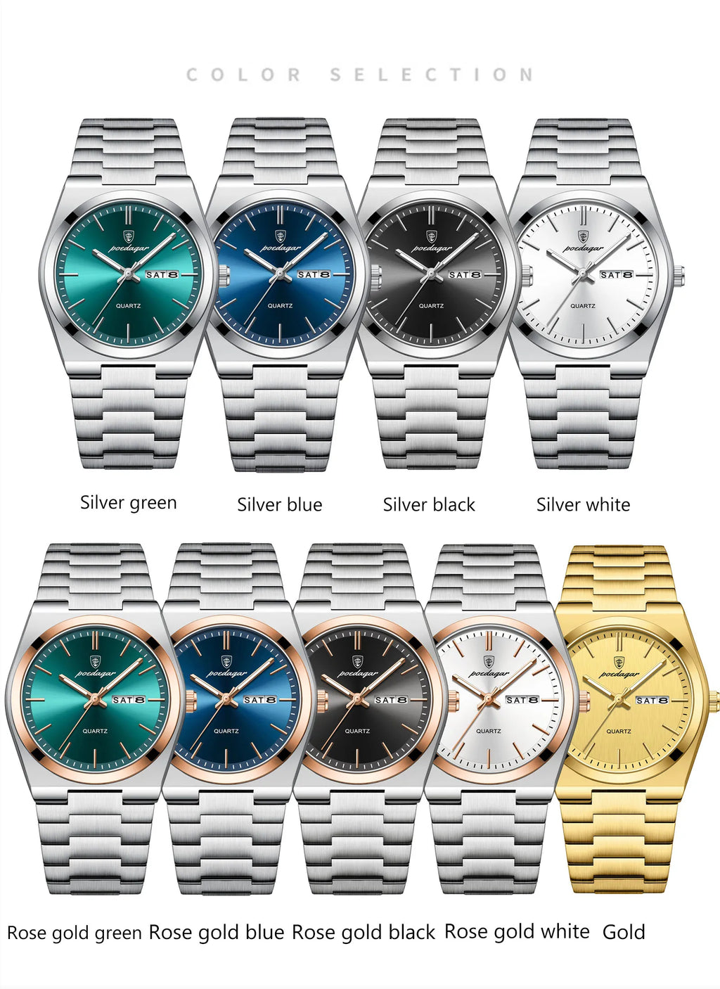 POEDAGAR™ Luxury Stainless Steel Quartz Luminous Men’s Watch