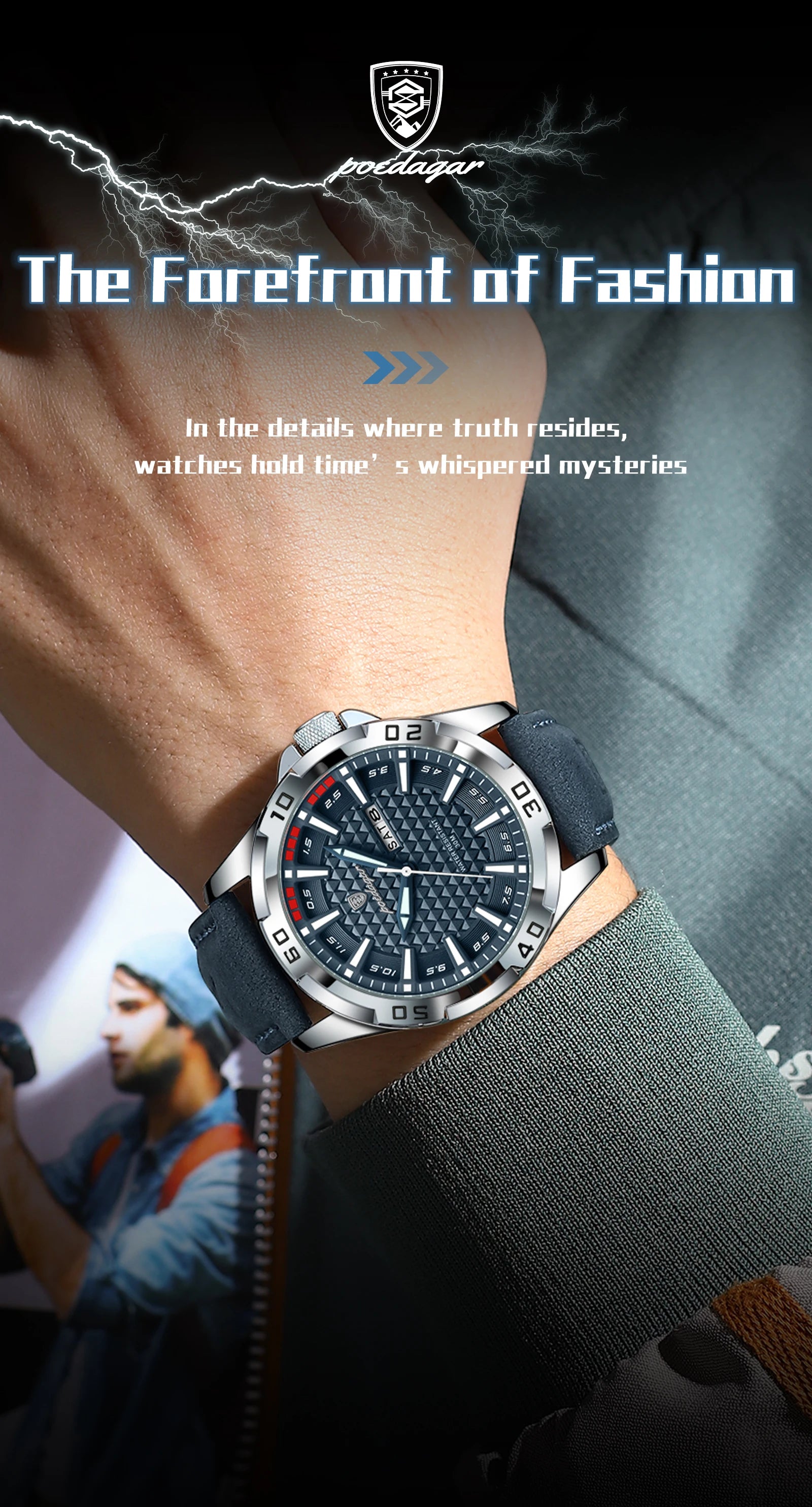 POEDAGAR™ Original Luxury Quartz Sport Leather Men’s Watch