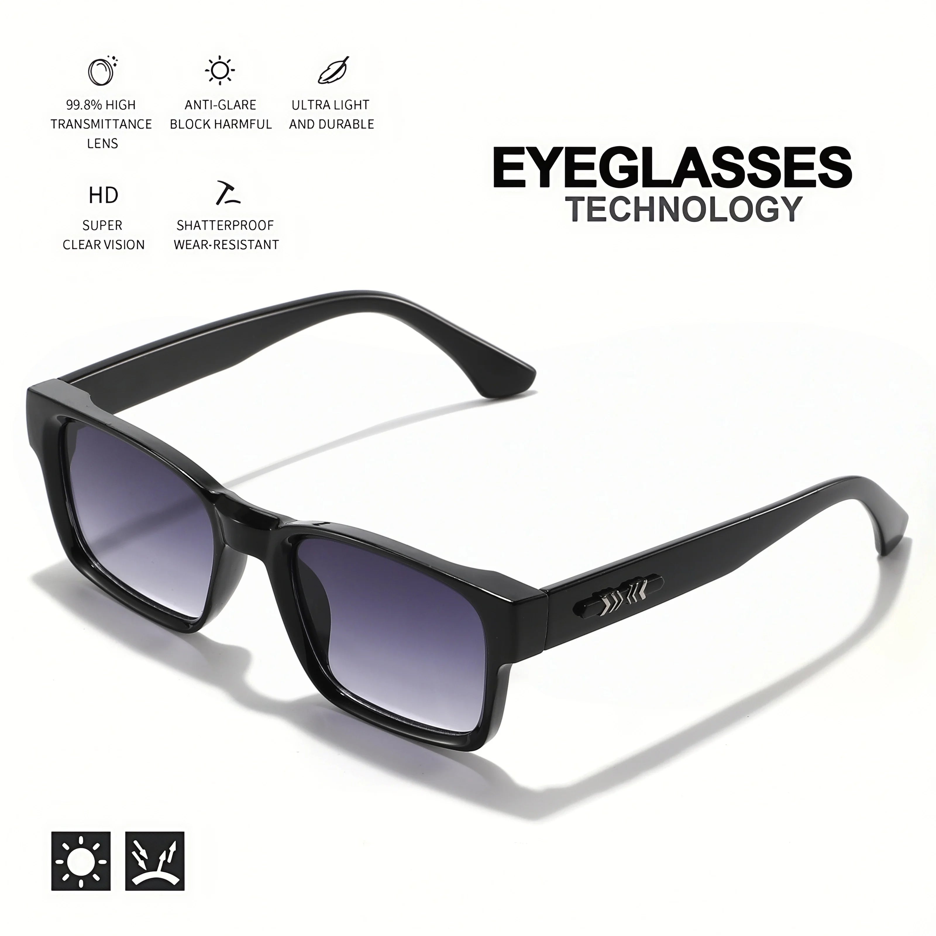 RetroVibe™ Punk Square Sunglasses