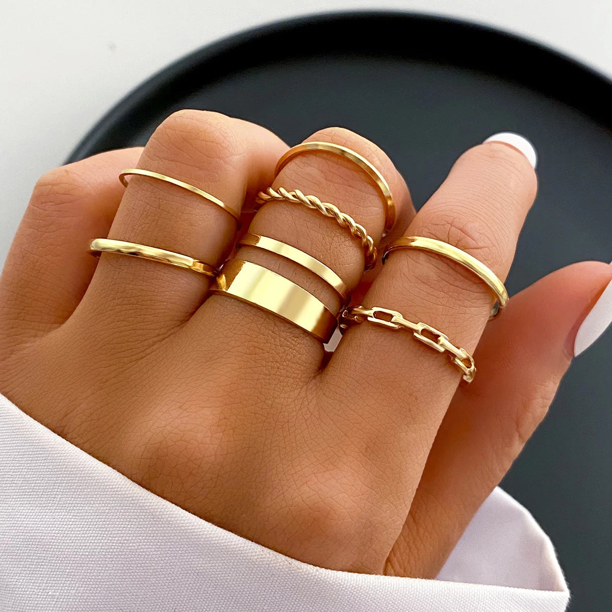 Aurelia™ 58Pcs Vintage Gold Plated Ring Set