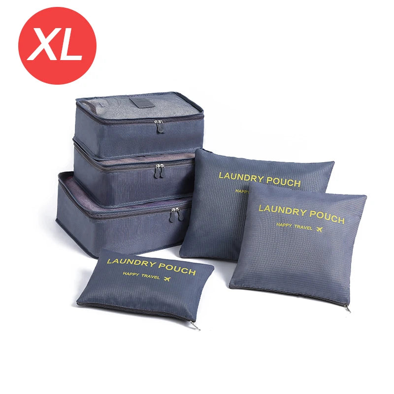 TRAVORA™ 6-Piece Travel Packing Organizer Set