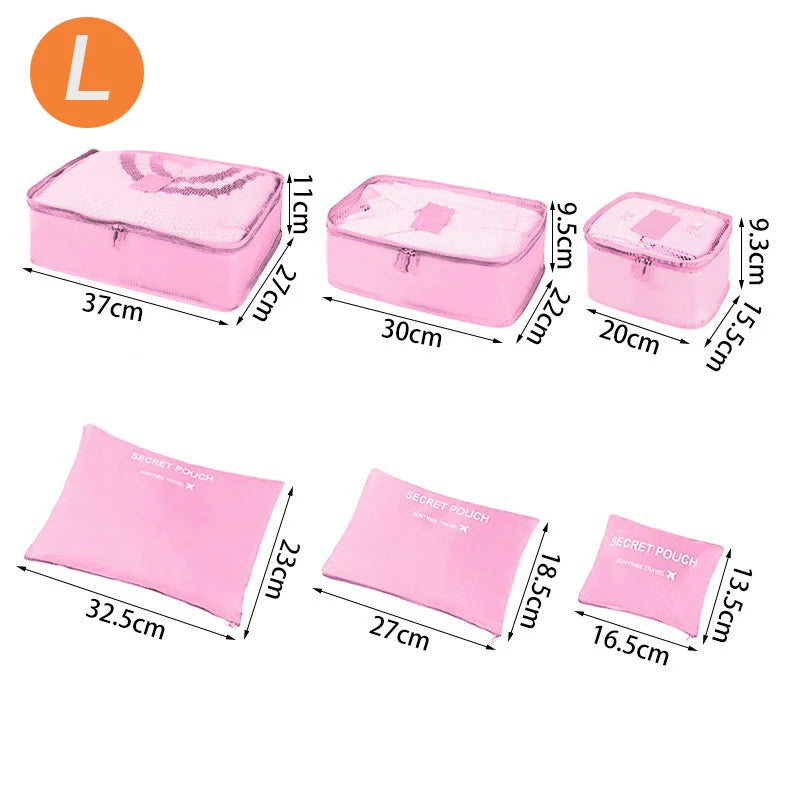 TRAVORA™ 6-Piece Travel Packing Organizer Set