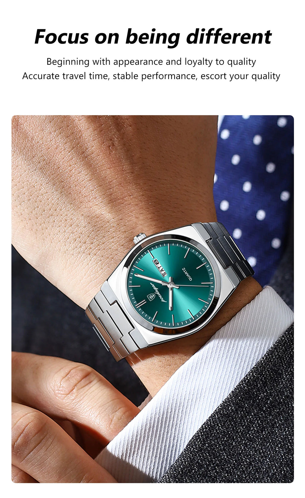 POEDAGAR™ Luxury Stainless Steel Quartz Luminous Men’s Watch
