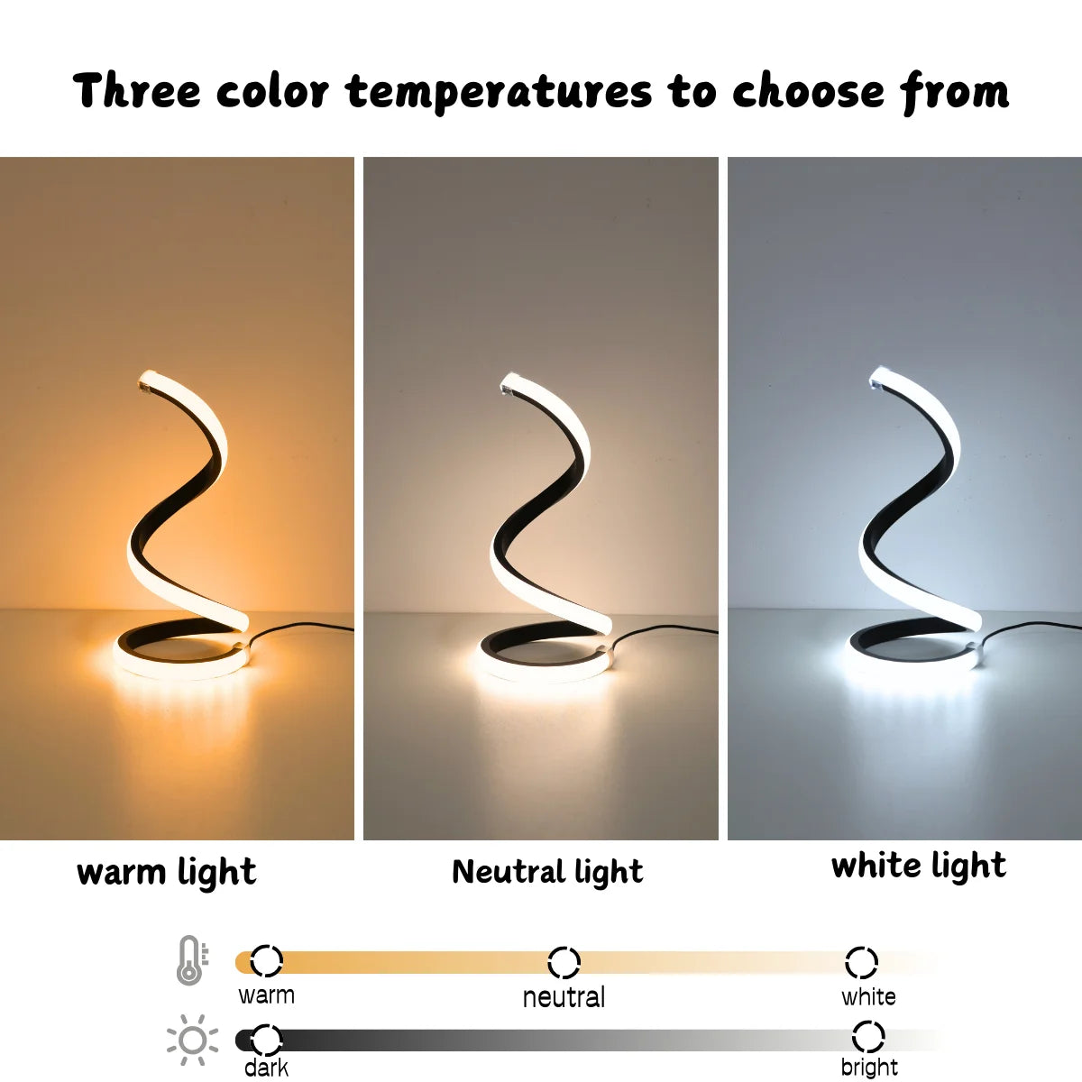 LUMIARC™ Spiral Glow LED Desk Lamp