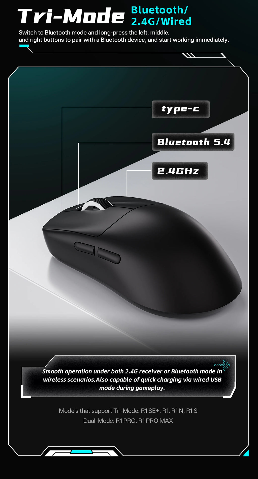 VXE™ Dragonfly R1 Pro Wireless Gaming Mouse