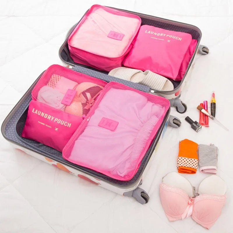 TRAVORA™ 6-Piece Travel Packing Organizer Set