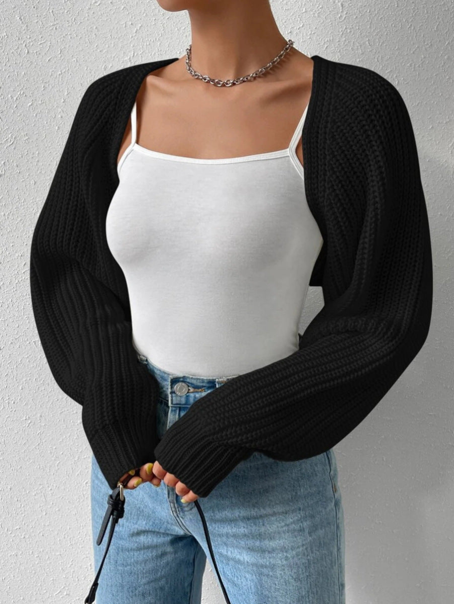 LuxeRib™ Open Front Cropped Cardigan Bolero