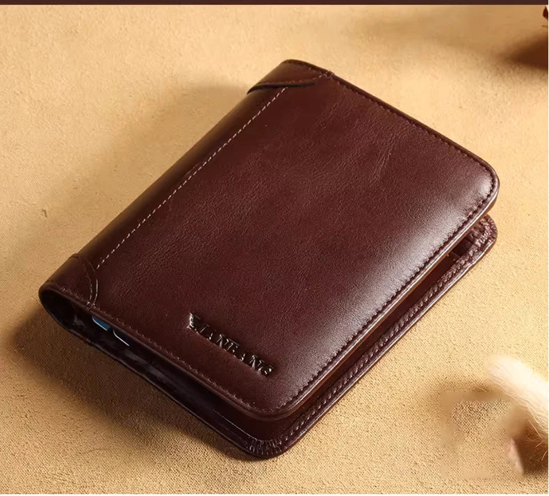 MANBANG™ Classic Genuine Leather Slim Wallet for Men
