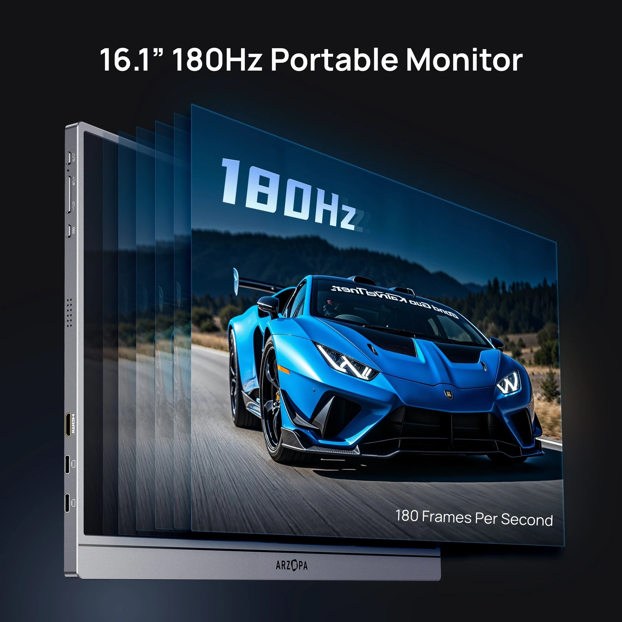 ARZOPA™ Z3FC 16.1” 2.5K 180Hz Portable Gaming Monitor